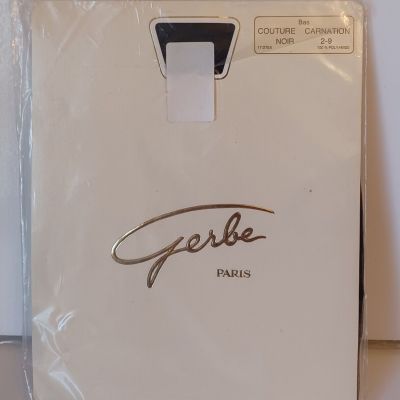 Gerbe Black Stockings Holdups Carnation 17D Size Medium